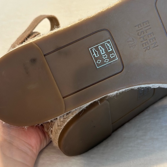 Eileen Fisher Lala Espadrille Flat in Light Gold Size 7.5 - Picture 4 of 4
